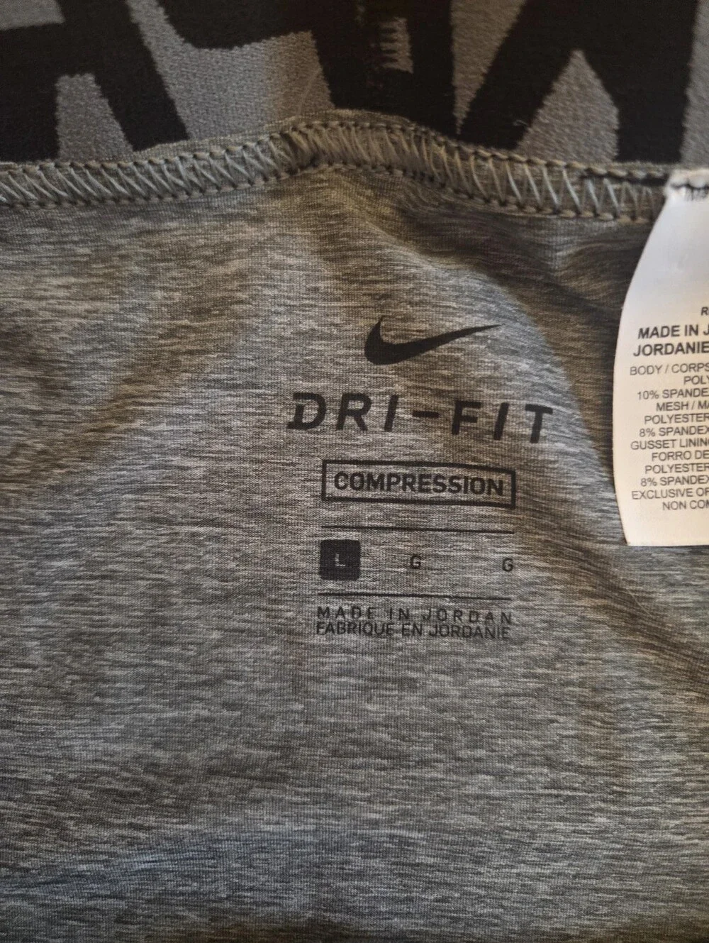 Nike Men’s Gray Compression gray Tights  Pro Waistband